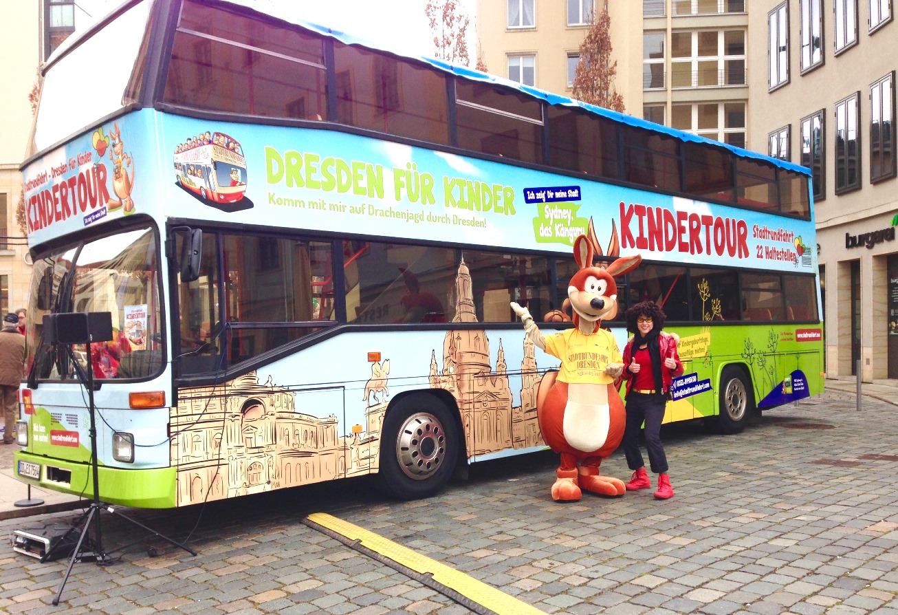Abenteuer mit KESS Stadtrundfahrt Dresden Kindertour Sydney